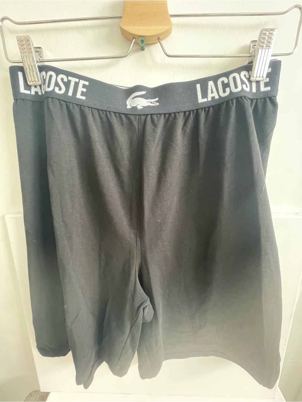 Lacoste Black Logo Elastic Waist Shorts